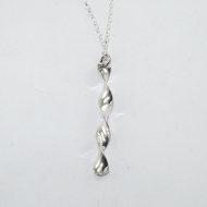 Solid silver spiral pendant